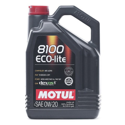 Shop Motul 8100 ECO LITE 0W 20 Motor Oil 5Liters 100 Synthetic