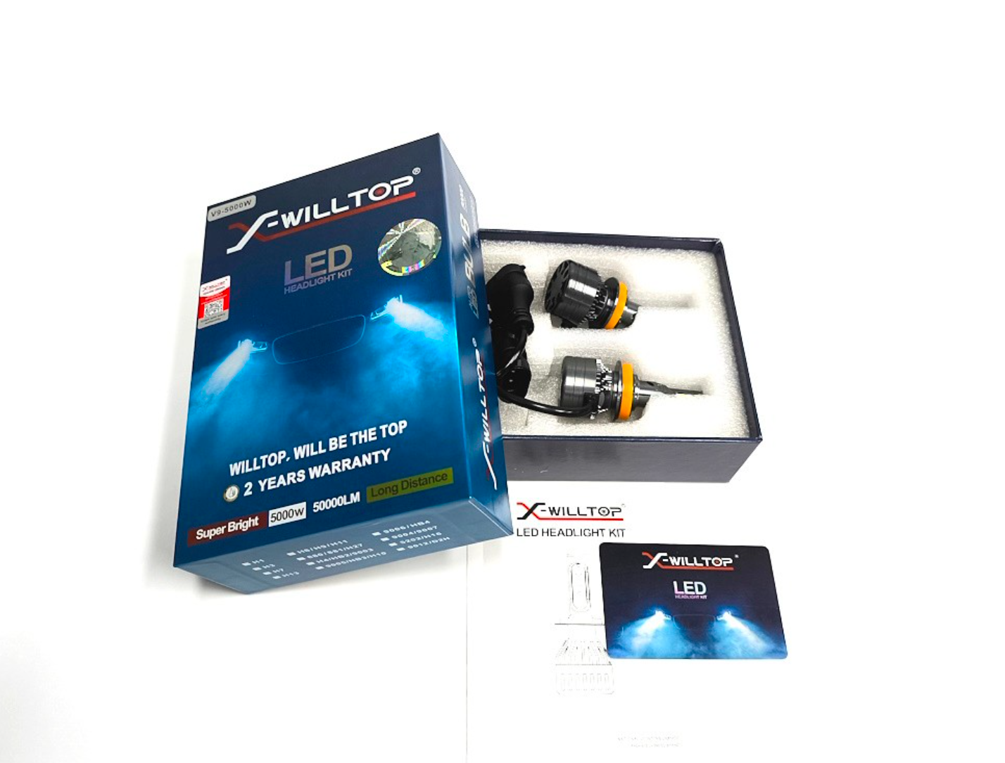 X-Willtop V9 LED Headlight Bulb H7