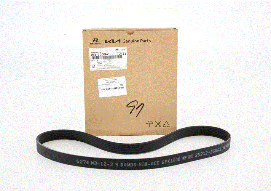 Hyundai Mobis Serpentine Drive Belt 6PK1010 (25212-2GGA1)