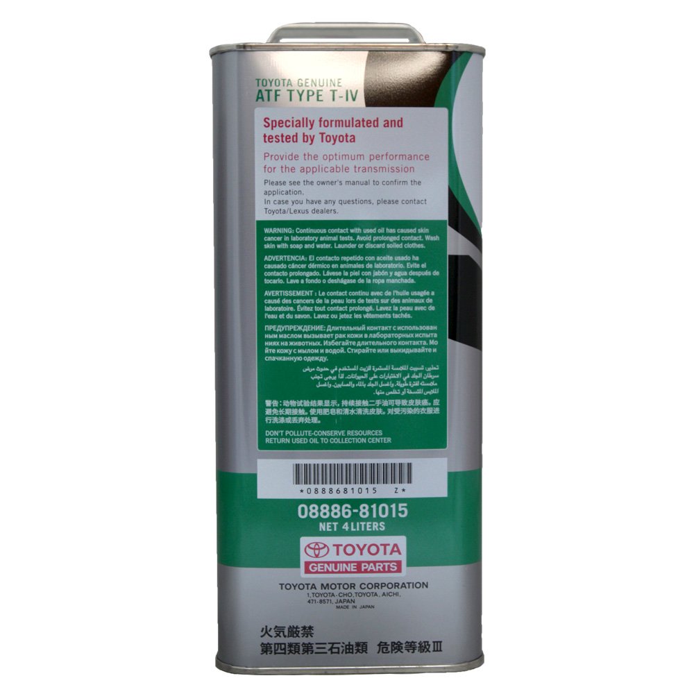 Toyota ATF Type-T IV 08886-81015 4Liters