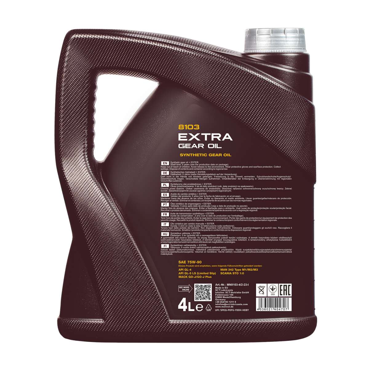 MANNOL Extra Gear Oil 75W-90 4Liters