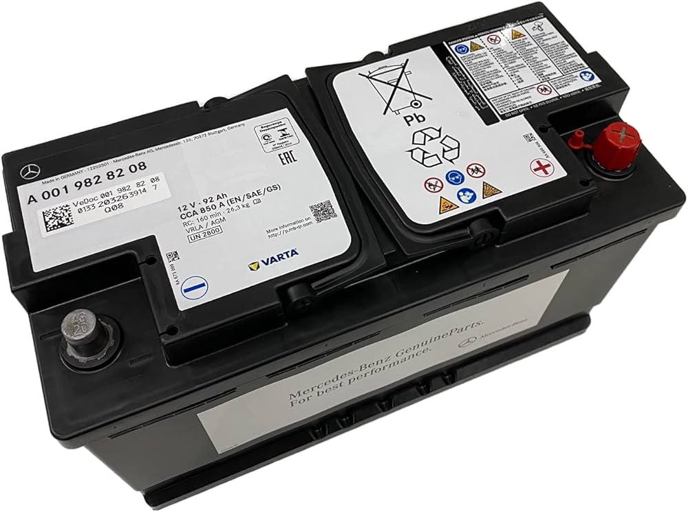 Mercedes Benz OEM Varta 12V 92AH AGM Battery A0019828208