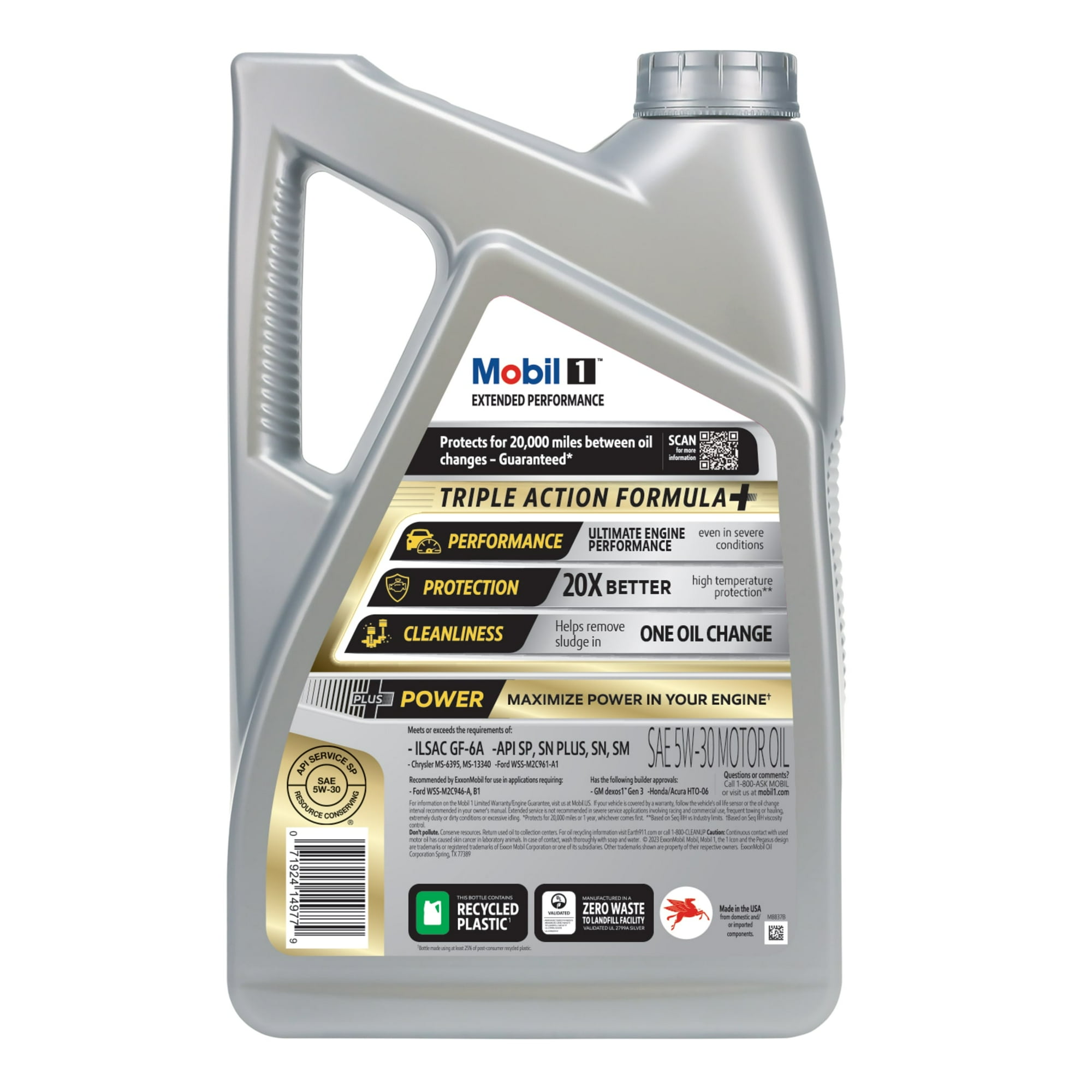 Mobil 1 5W-30 (Extended Performance Synthetic Motor Oil) 5Quarts (Pack of 3)