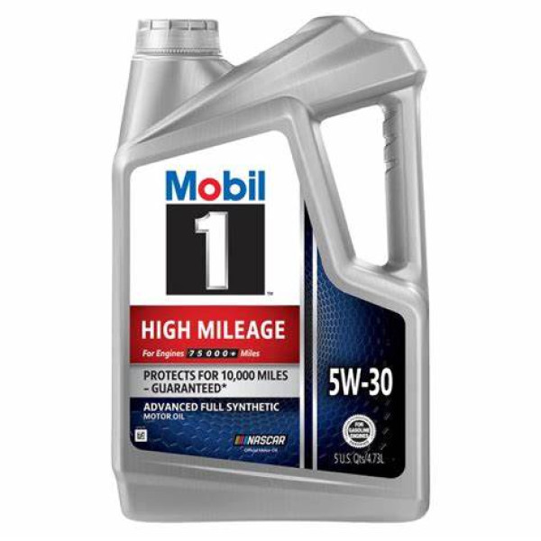 Mobil 1 5W-30 (High Mileage Synthetic Motor Oil) 5Quarts