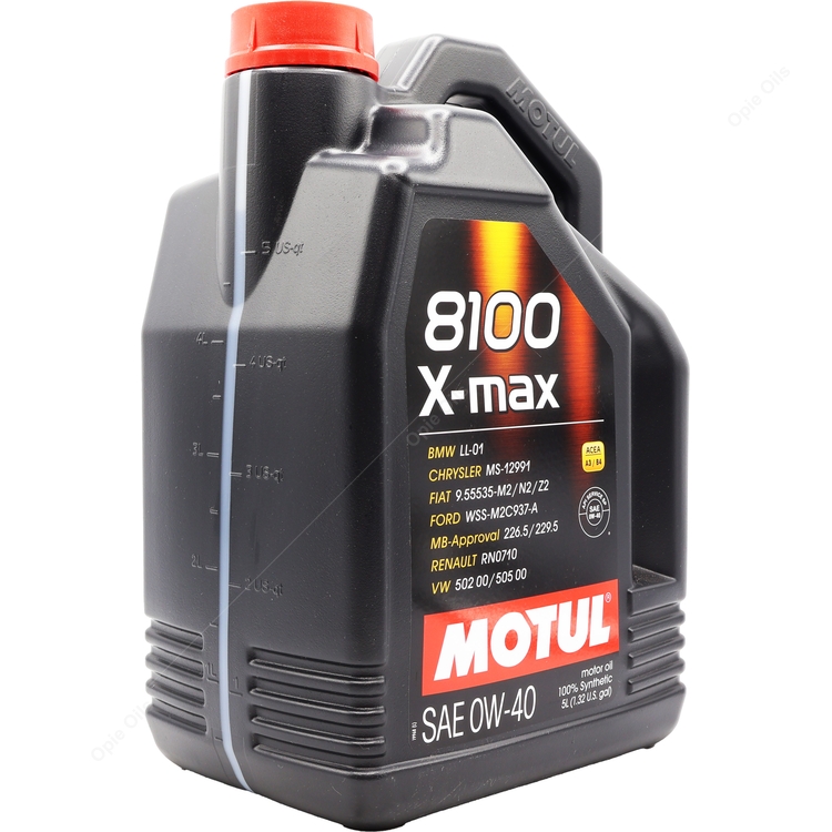 Motul 8100 X-Max 0W-40 Fully Synthetic Engine Oil 5Liters