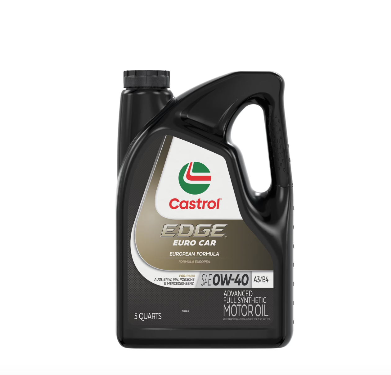 Castrol EDGE 0W-40 A3/B4 Advanced Full Synthetic Motor Oil, 5 Quarts