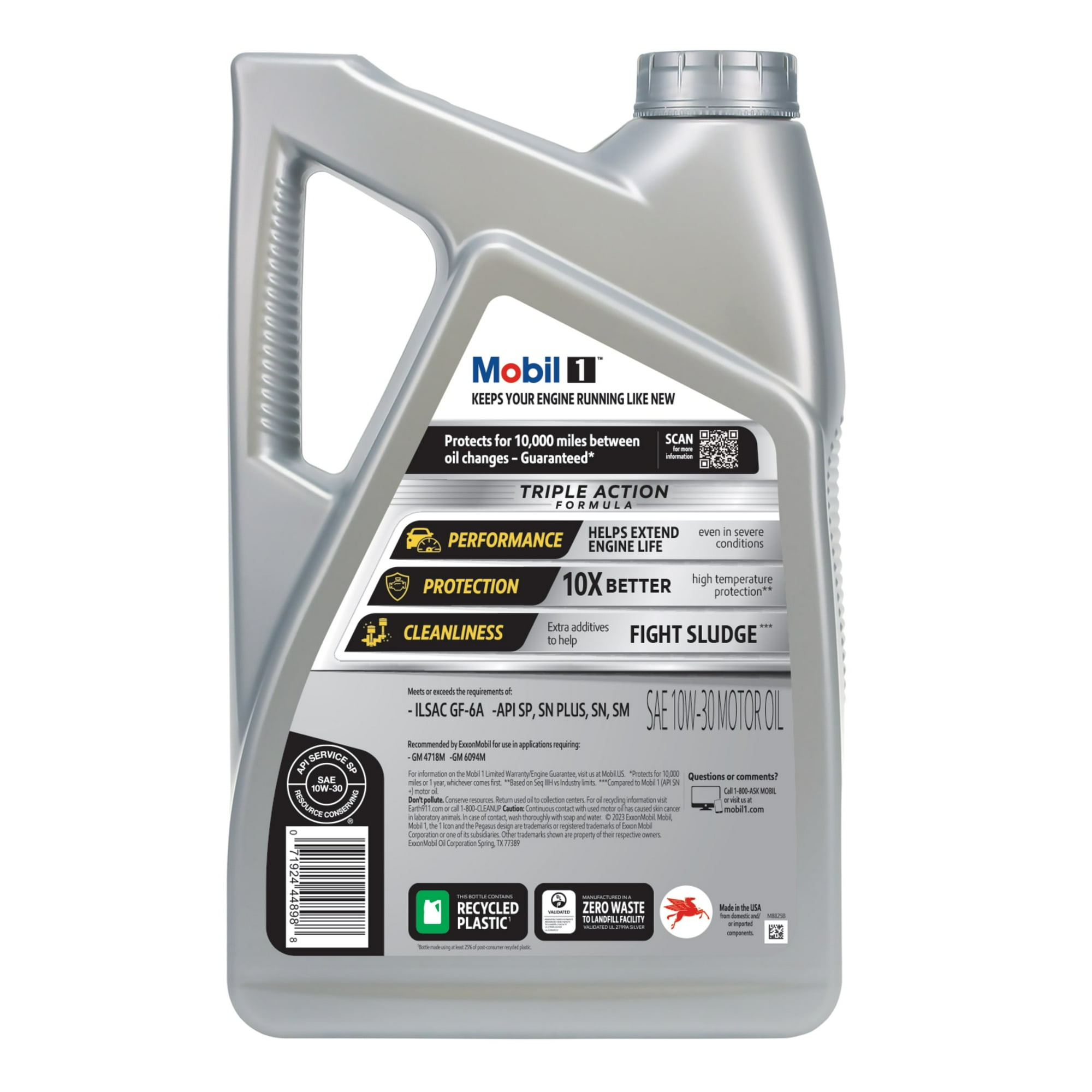 Mobil 1 10W-30 Advanced Full Synthetic Motor Oil 5Quarts/4.73Liters