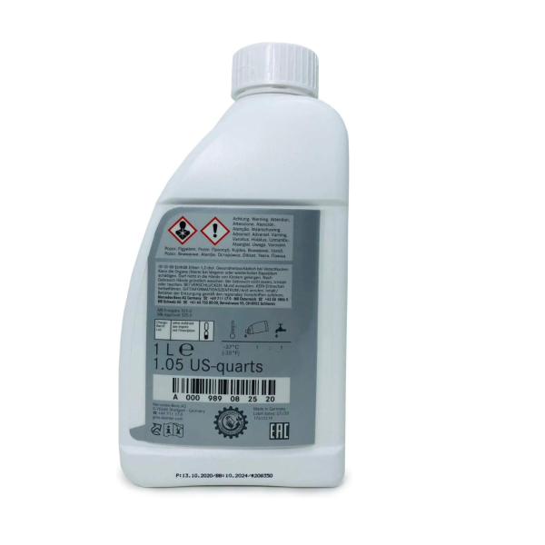 Mercedes Benz Genuine Radiator Coolant (0009890825) 1Liter