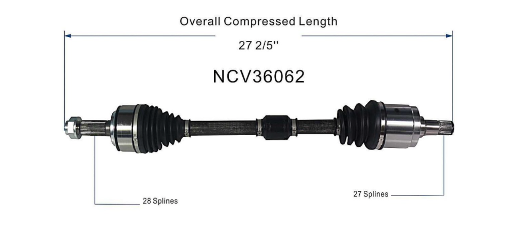 Genuine CV Axle/ Shaft Assembly (44305TBCA51 & 44306TBCA51) Pair