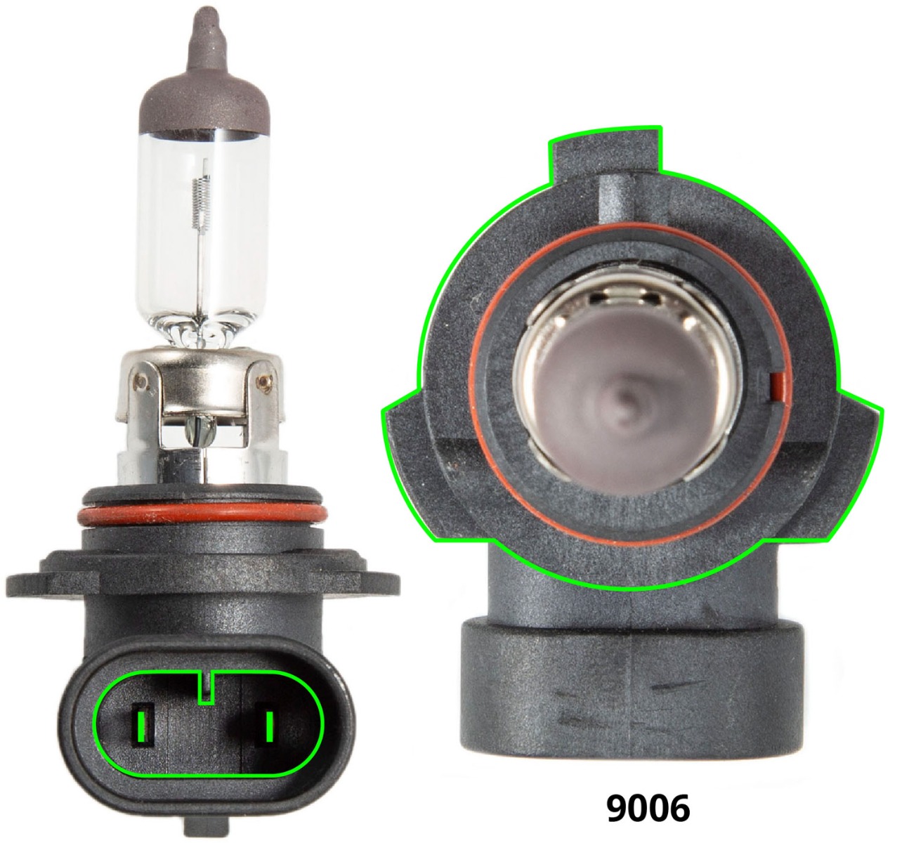 White Halogen Fog Lamp Bulb 9006