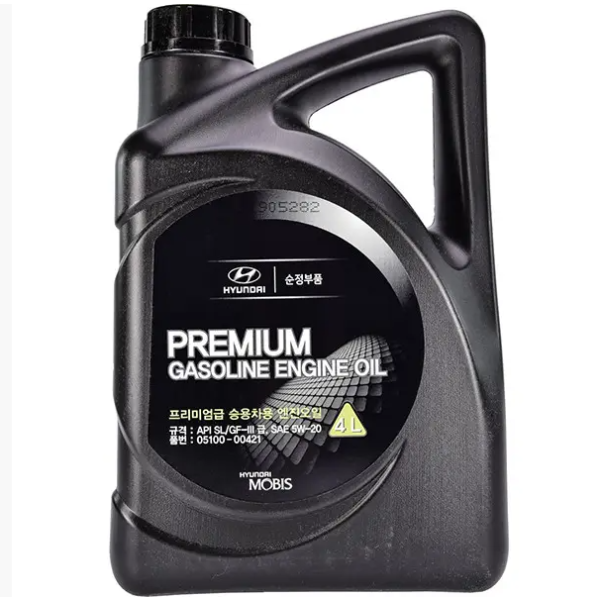 Hyundai Mobis Premium Gasoline Engine Oil SAE 5W20 (05100-00421) 4Liters