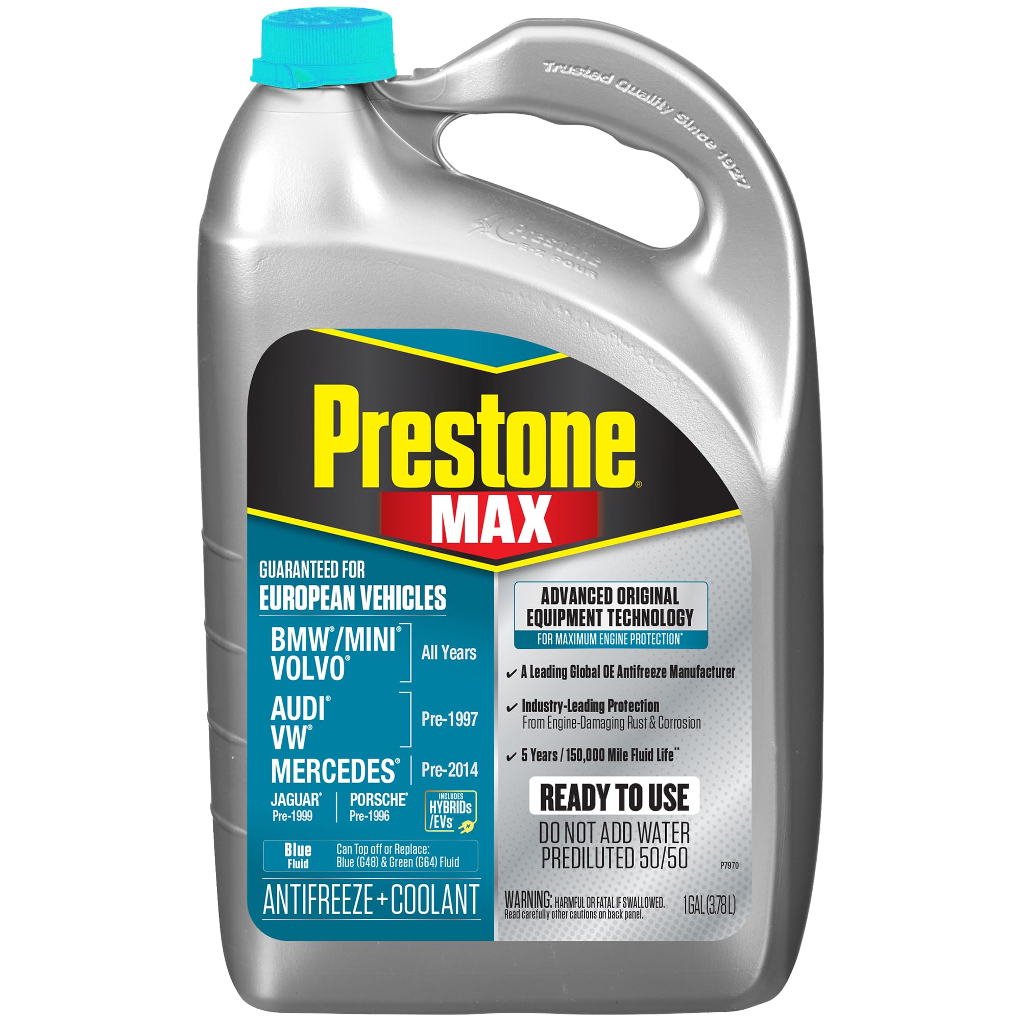 Prestone AF6110 MAX European Vehicles (Blue) Anti-Freeze and Coolant