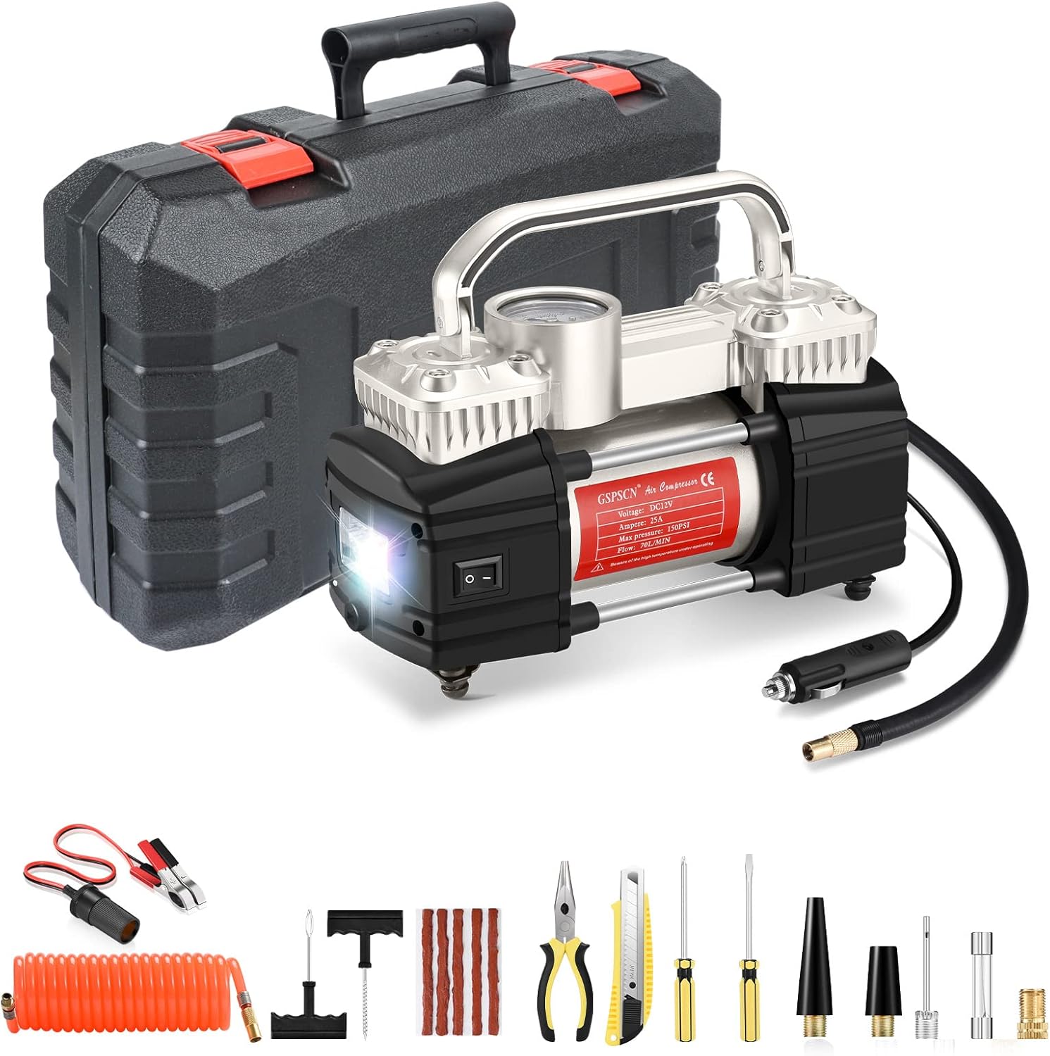 Dual Cylinder Tyre Pump/Compressor 150PSI