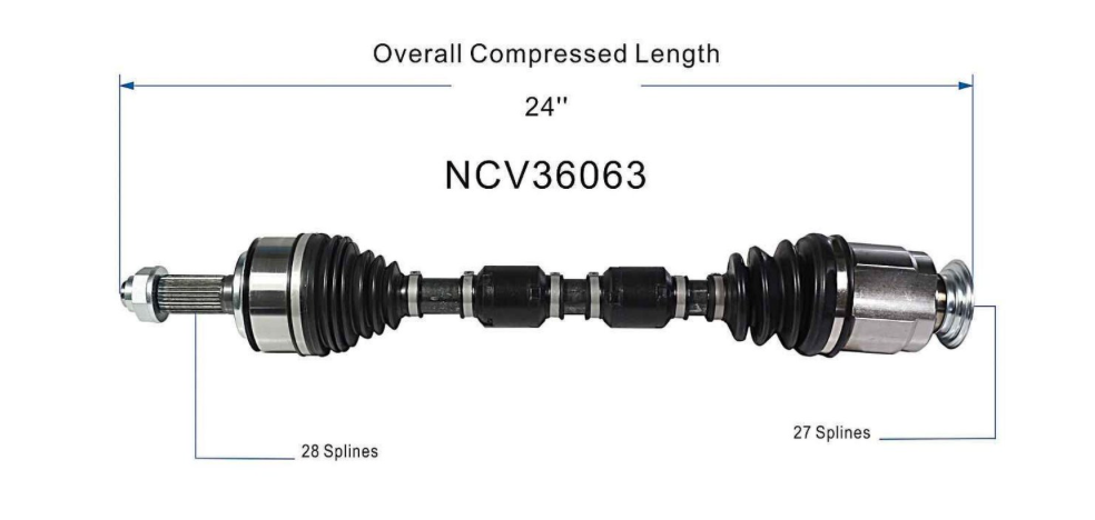 Genuine CV Axle/ Shaft Assembly (44305TBCA51 & 44306TBCA51) Pair