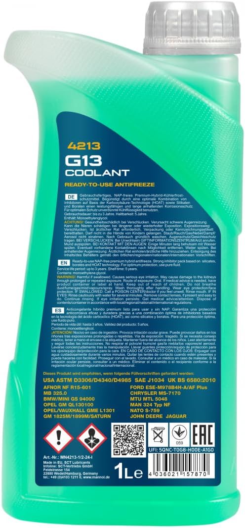 MANNOL Coolant G13 1Liter