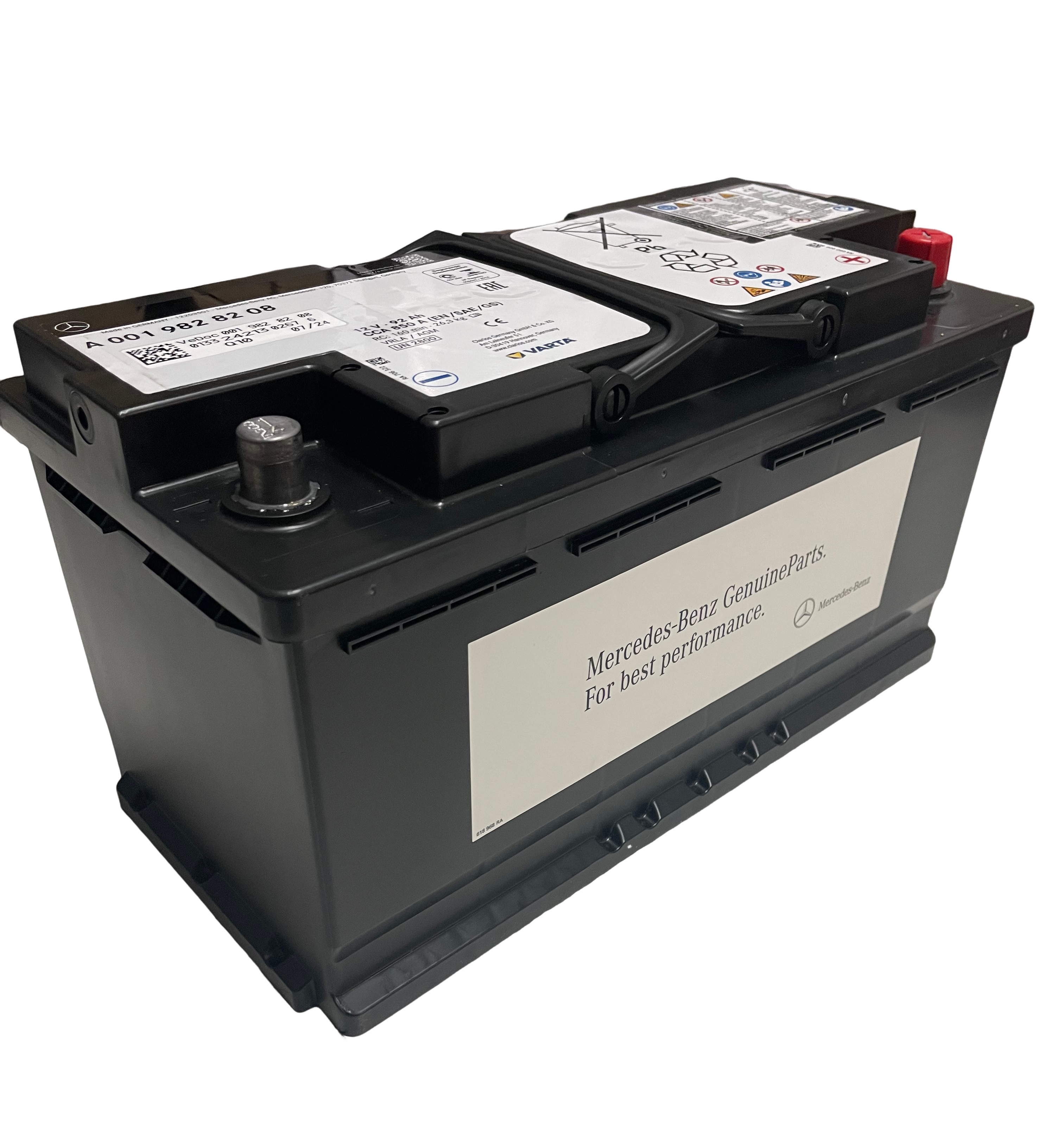 Mercedes Benz OEM Varta 12V 92AH AGM Battery A0019828208