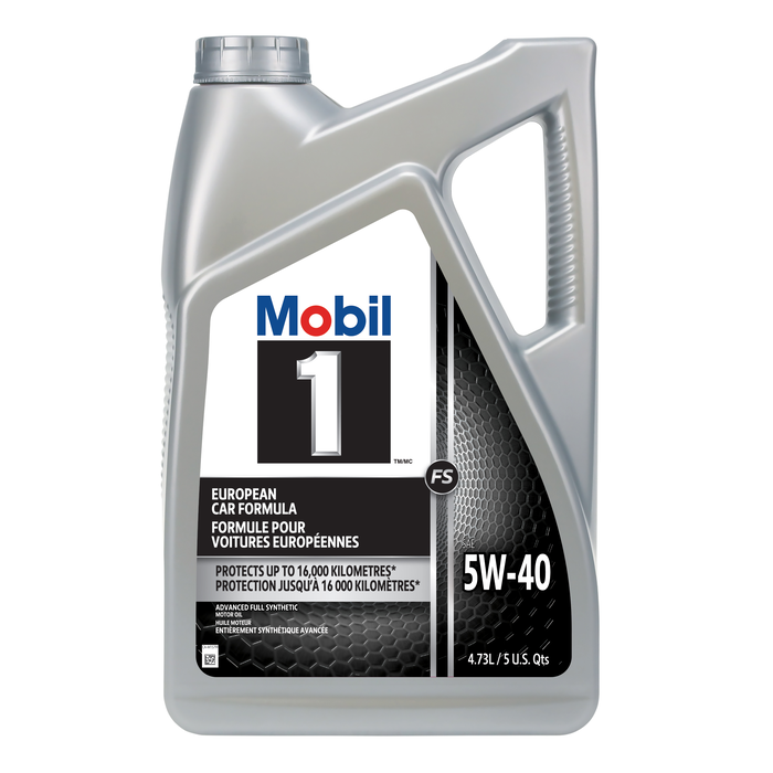 Mobil 1 5W-40 (Advanced Full Synthetic Motor Oil) 5Quarts European Car Formula