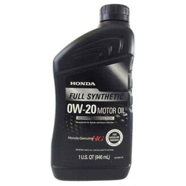 Honda Full Synthetic Motor Oil 0W-20 (Advanced Protection) 08790-9163. 1Quart