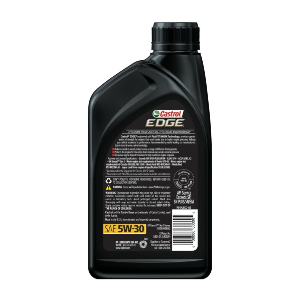 Castrol EDGE 5W-30 Advanced Full Synthetic Motor Oil - 1Quart