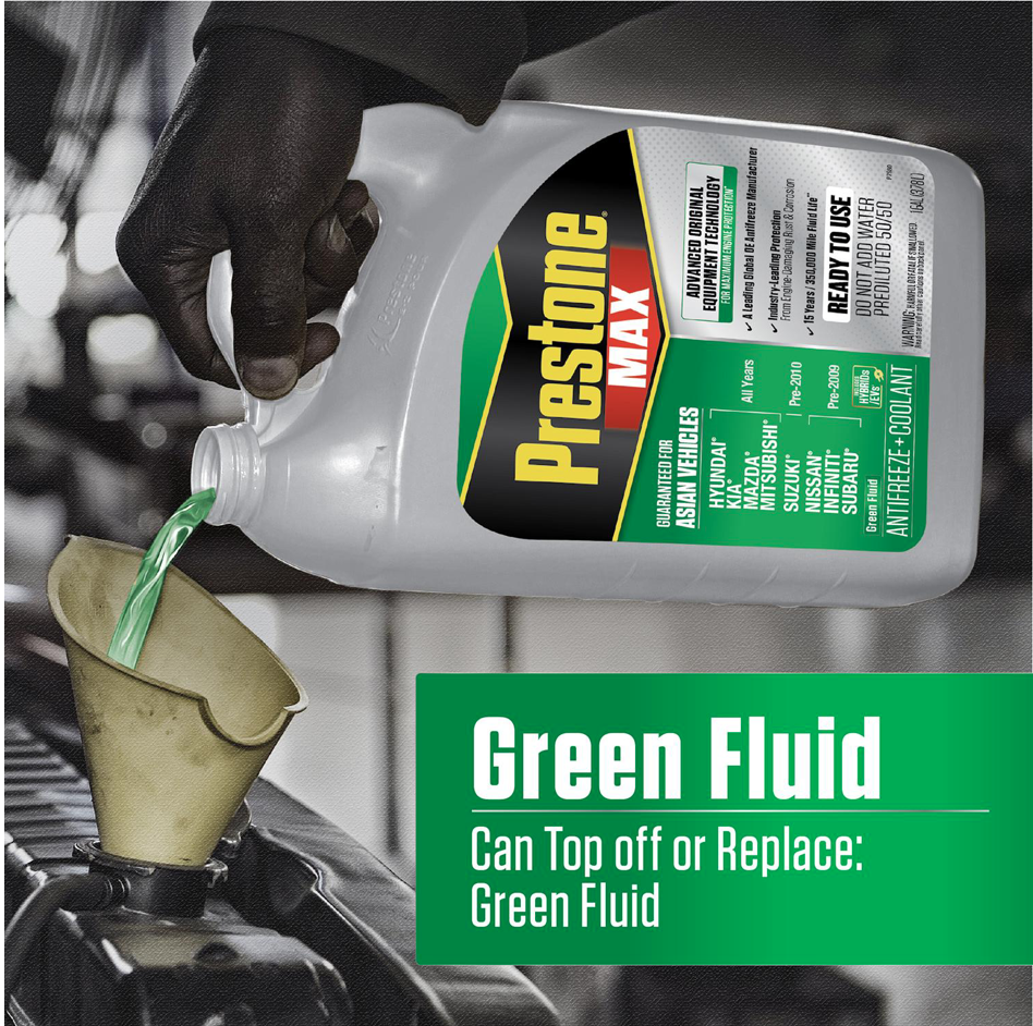 Prestone AF6610 MAX Asian Vehicles Green Antifreeze and Coolant - 4 liters