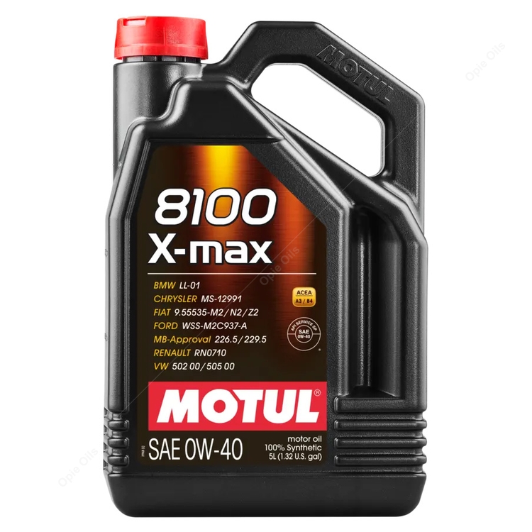 Motul 8100 X-Max 0W-40 Fully Synthetic Engine Oil 5Liters