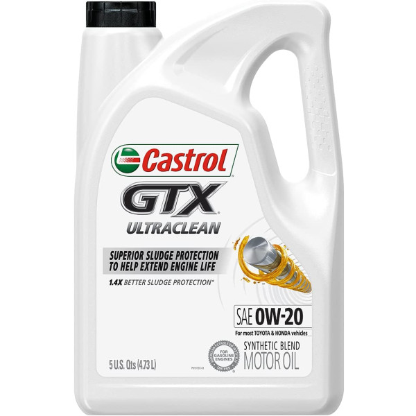 Shop - Castrol GTX Ultraclean 0W-20 Synthetic Blend Motor Oil 5Quarts  AutofactorNG