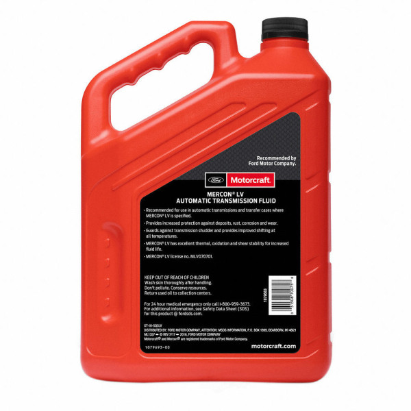 Ford Motorcraft MERCON LV Automatic Transmission Fluid (XT-10-QLVC) 5Liters