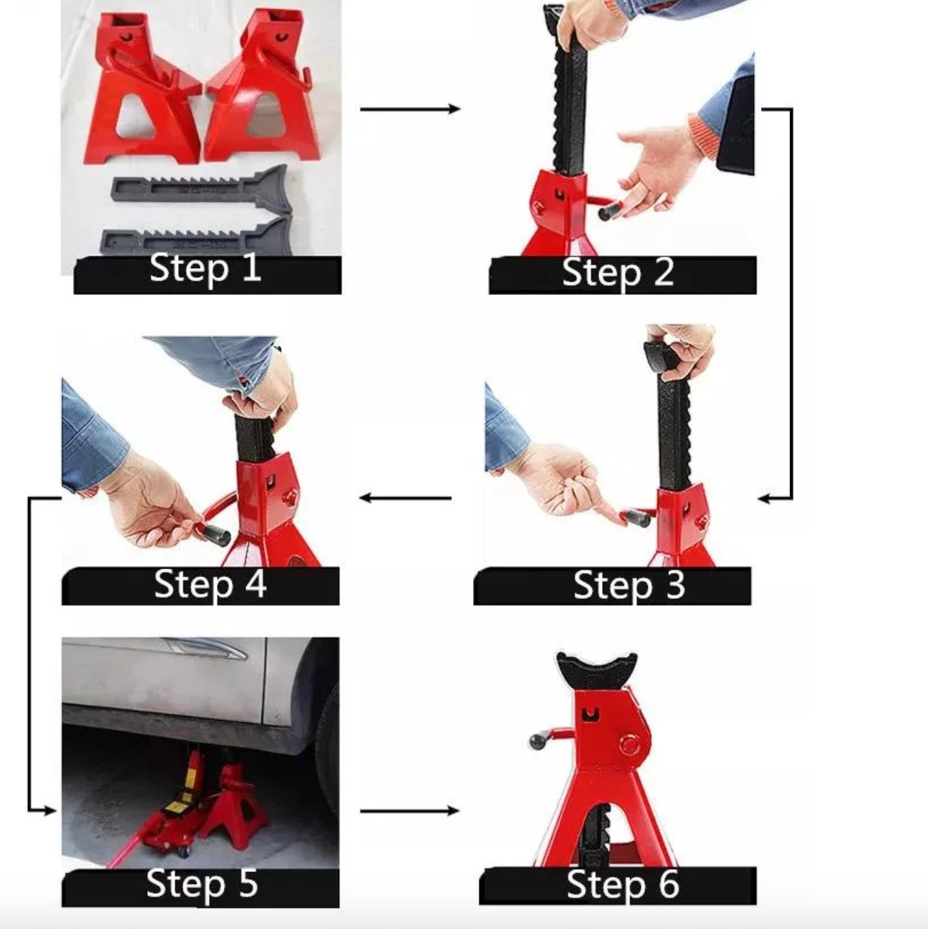 6 Ton Heavy Duty Jack Stand (Pair)