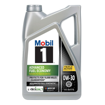Mobil 1 0W-30 Advanced Fuel Economy Full Synthetic Motor Oil (5Quarts/4.73Liters)