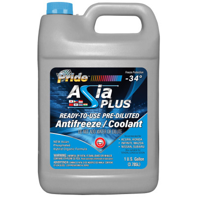 Pride Asia Plus Pre-Diluted Antifreeze 1Gallon/ 3.785Liters