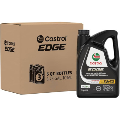 Castrol EDGE 5W-30 Advanced Full Synthetic Motor Oil - 5 Quarts (Pack of 3)