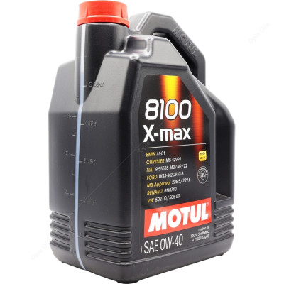 Motul 8100 X-Max 0W-40 Fully Synthetic Engine Oil 5Liters