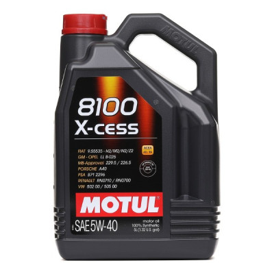 Motul 8100 X-cess 5W-40 Motor Oil 5Liter 100% Synthetic
