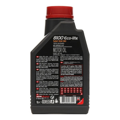 Motul 8100 ECO-LITE 5W-30 Motor Oil 1Liter 100% Synthetic