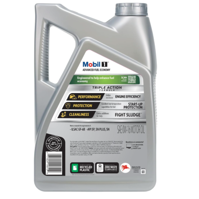 Mobil 1 0W-16 Advanced Fuel Economy Full Synthetic Motor Oil (5Quarts/4.73Liters)