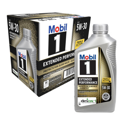Mobil 1 0W-20 (Extended Performance Synthetic Motor Oil) 1Quart (Pack of 6)