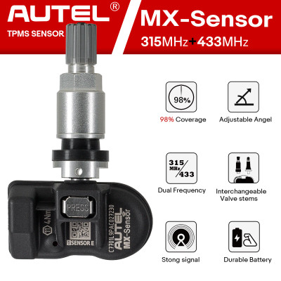 AUTEL Universal MX Sensor 2 IN 1 315MHZ 433MHZ TPMS Sensor 1Piece