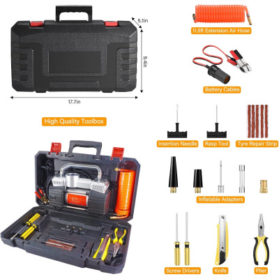 Dual Cylinder Tyre Pump/Compressor 150PSI