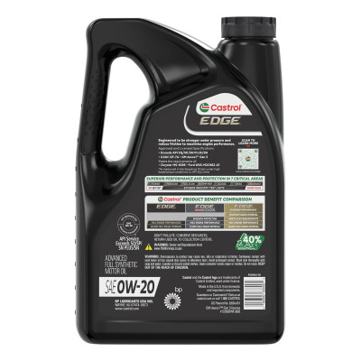 Castrol EDGE 0W-20 Motor Oil - 5 Quarts/4.73Litres
