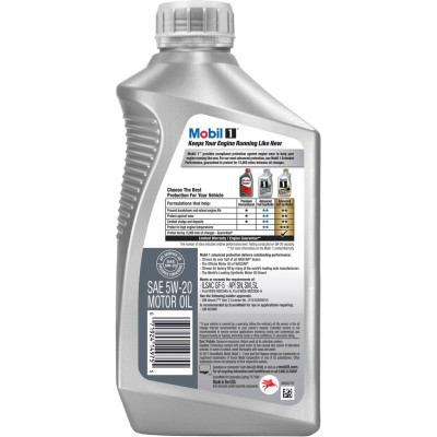 Mobil 1 5W-20 (Advanced Full Synthetic Motor Oil) 1Quart/946ml
