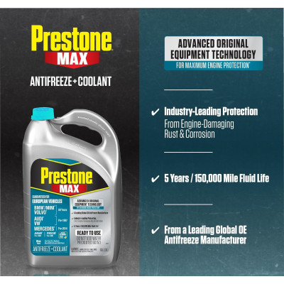 Prestone AF6110 MAX European Vehicles (Blue) Anti-Freeze and Coolant