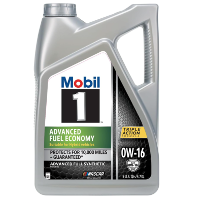 Mobil 1 0W-16 Advanced Fuel Economy Full Synthetic Motor Oil (5Quarts/4.73Liters)