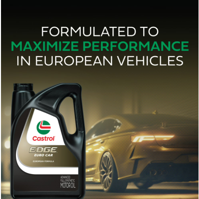 Castrol EDGE 0W-40 A3/B4 Advanced Full Synthetic Motor Oil, 5 Quarts